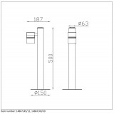 LUCIDE 14867/49/12 | Arne Lucide podna svjetiljka 50cm 1x GU10 350lm 2700K IP44 krom