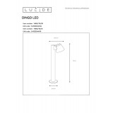 LUCIDE 14881/70/30 | Dingo Lucide podna svjetiljka 70cm 1x GU10 320lm 3000K IP44 crno