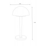 LUCIDE 17553/01/12 | Touch Lucide stolna svjetiljka 42cm sa dodirnim prekidačem 1x E14 krom saten, opal