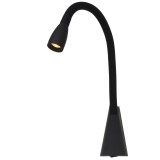 LUCIDE 18294/03/30 | Galen Lucide zidna svjetiljka s prekidačem fleksibilna 1x LED 215lm 3000K crno