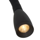LUCIDE 18294/03/30 | Galen Lucide zidna svjetiljka s prekidačem fleksibilna 1x LED 215lm 3000K crno