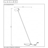 LUCIDE 19700/01/30 | Hester Lucide podna svjetiljka 137cm s prekidačem elementi koji se mogu okretati 1x GU10 crno