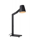 LUCIDE 20610/01/30 | Mizuko Lucide stolna svjetiljka 67cm sa prekidačem na kablu elementi koji se mogu okretati 1x E14 crno, bijelo