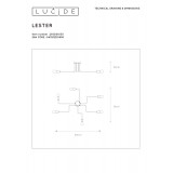 LUCIDE 21112/06/30 | Lester-LU Lucide stropne svjetiljke svjetiljka 6x E27 crno