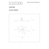 LUCIDE 21112/08/30 | Lester-LU Lucide stropne svjetiljke svjetiljka 8x E27 crno