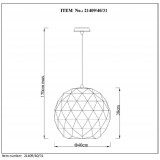 LUCIDE 21409/40/31 | Otona Lucide visilice svjetiljka s mogućnošću skraćivanja kabla 1x E27 bijelo