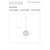LUCIDE 21415/25/30 | Malunga Lucide visilice svjetiljka s mogućnošću skraćivanja kabla 1x E27 crno, zlatno