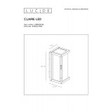 LUCIDE 27885/01/30 | Claire-LU Lucide zidna svjetiljka 1x E27 IP54 crno, prozirno