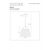 LUCIDE 43408/24/30 | Galla Lucide visilice svjetiljka s mogućnošću skraćivanja kabla 1x E27 crno