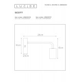LUCIDE 45265/01/31 | Scott Lucide zidna svjetiljka 1x E27 bijelo