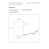 LUCIDE 45504/01/30 | Knulle Lucide stolna svjetiljka 28,5cm 1x E14 crno