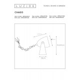 LUCIDE 45564/01/31 | Chago Lucide stolna svjetiljka 20,5cm sa prekidačem na kablu 1x E14 bijelo