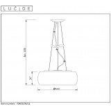 LUCIDE 70463/06/11 | PearlL Lucide visilice svjetiljka s mogućnošću skraćivanja kabla 6x G9 krom
