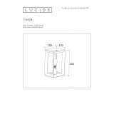 LUCIDE 73202/01/15 | Thor-LU Lucide zidna svjetiljka 1x E27 čelična siva