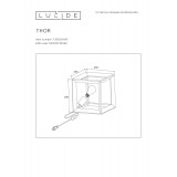 LUCIDE 73502/01/15 | Thor-LU Lucide stolna svjetiljka 25cm s prekidačem 1x E27 čelična siva