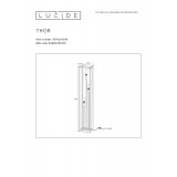 LUCIDE 73702/03/15 | Thor-LU Lucide podna svjetiljka 140cm s prekidačem 3x E27 čelična siva