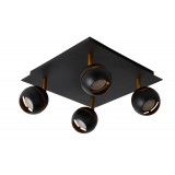 LUCIDE 77975/20/30 | Binari Lucide spot svjetiljka elementi koji se mogu okretati 4x LED 1520lm 2700K crno, zlatno