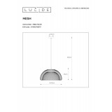 LUCIDE 78387/01/30 | Mesh Lucide visilice svjetiljka s mogućnošću skraćivanja kabla 1x E27 crno
