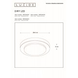 LUCIDE 79179/12/70 | Dimy Lucide stropne svjetiljke svjetiljka 26x LED 960lm 3000K IP65 drvo, opal