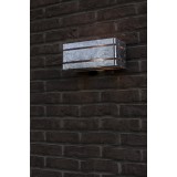 LUTEC 5011602461 | Vidar Lutec zidna svjetiljka oblik cigle 1x E27 IP54 pocinkovan čelik, prozirno