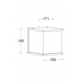 LUTEC 5184601118 | Box-Cube Lutec zidna svjetiljka kocka 1x E27 IP44 antracit siva, opal