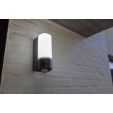 LUTEC 5196004118 | LUTEC-Connect-Pollux Lutec lampa sa kamerom smart rasvjeta cilindar sa senzorom, svjetlosni senzor - sumračni prekidač zvučnik, mikrofon, zvučno upravljanje, jačina svjetlosti se može podešavati, sa podešavanjem temperature boje, može s