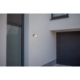LUTEC 5198104118 | Cyra Lutec zidna svjetiljka cilindar elementi koji se mogu okretati 1x LED 500lm 3000K IP54 tamno siva, opal