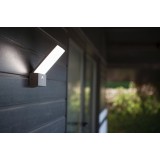 LUTEC 5289001118 | Pano Lutec zidna svjetiljka sa podešavanjem temperature boje 1x LED 1300lm 3000 <-> 5000K IP54 tamno siva, opal