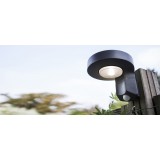 LUTEC 6906702335 | Diso Lutec zidna svjetiljka sa senzorom, s prekidačem solarna baterija, elementi koji se mogu okretati 1x LED 200lm 4000K IP44 antracit siva, prozirno