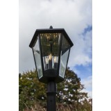 LUTEC 6951301189 | London-LU Lutec podna svjetiljka 227cm s prekidačem solarna baterija 3x E12 300lm 3000K IP44 crno, prozirno