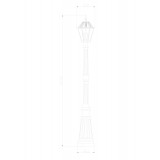 LUTEC 6951301189 | London-LU Lutec podna svjetiljka 227cm s prekidačem solarna baterija 3x E12 300lm 3000K IP44 crno, prozirno