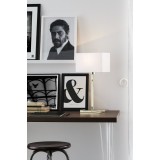 MARKSLOJD 106306 | Savoy-MS Markslojd stolna svjetiljka 50cm s prekidačem USB utikač 1x E27 mesing, bijelo