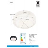 MARKSLOJD 106535 | Luna-MS Markslojd zidna, stropne svjetiljke svjetiljka 1x LED 445lm 3000K IP44 crno, acidni