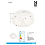 MARKSLOJD 106536 | Luna-MS Markslojd zidna, stropne svjetiljke svjetiljka 1x LED 445lm 3000K IP44 bijelo, acidni
