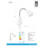 MARKSLOJD 106588 | Ciro Markslojd spot svjetiljka sa tiristorskim prekidačem fleksibilna, jačina svjetlosti se može podešavati 1x GU10 mesing, bijelo