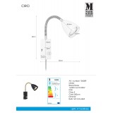 MARKSLOJD 106589 | Ciro Markslojd spot svjetiljka sa tiristorskim prekidačem fleksibilna, jačina svjetlosti se može podešavati 1x GU10 mesing, crno