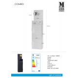MARKSLOJD 106850 | Combo-MS Markslojd zidna svjetiljka sa tiristorskim prekidačem jačina svjetlosti se može podešavati, USB utikač, privjesak za ključ 1x E27 crno
