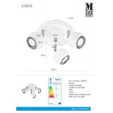MARKSLOJD 106875 | Coco-MS Markslojd spot svjetiljka elementi koji se mogu okretati 3x GU10 antik bakar, bijelo