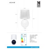 MARKSLOJD 106886 | Melanie Markslojd stolna svjetiljka 26cm sa prekidačem na kablu 1x E14 plavo, bijelo