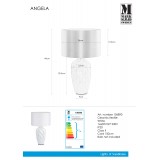 MARKSLOJD 106890 | Angela-MS Markslojd stolna svjetiljka 49cm sa prekidačem na kablu 1x E27 bijelo