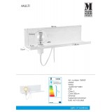 MARKSLOJD 106969 | Multi-MS Markslojd zidna svjetiljka sa tiristorskim prekidačem jačina svjetlosti se može podešavati, USB utikač 1x E27 bijelo