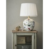MARKSLOJD 107040 | Mansion Markslojd stolna svjetiljka 45cm sa prekidačem na kablu 1x E27 mesing, bijelo, višebojno