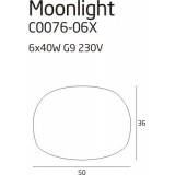 MAXLIGHT C0076-06X | MoonlightM Maxlight stropne svjetiljke svjetiljka 6x G9 krom, prozirno
