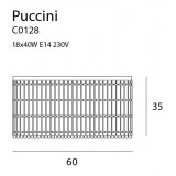 MAXLIGHT C0128 | Puccini Maxlight stropne svjetiljke svjetiljka 18x E14 krom, prozirno