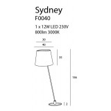 MAXLIGHT F0040 | SydneyM Maxlight podna svjetiljka 156cm sa nožnim prekidačem elementi koji se mogu okretati 1x LED 800lm 3000K zlatno