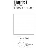MAXLIGHT H0059 | MatrixM Maxlight ugradbena svjetiljka pomjerljivo 185x185mm 1x G53 / AR111 bijelo