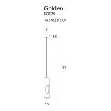 MAXLIGHT P0176 | Golden Maxlight visilice svjetiljka 1x LED 290lm 3000K crno