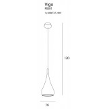MAXLIGHT P0201 | VigoM Maxlight visilice svjetiljka 1x E27 krom