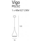 MAXLIGHT P0232 | VigoM Maxlight visilice svjetiljka 1x E27 crno