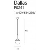 MAXLIGHT P0241 | Dallas Maxlight visilice svjetiljka 1x E14 zlatno, bijelo